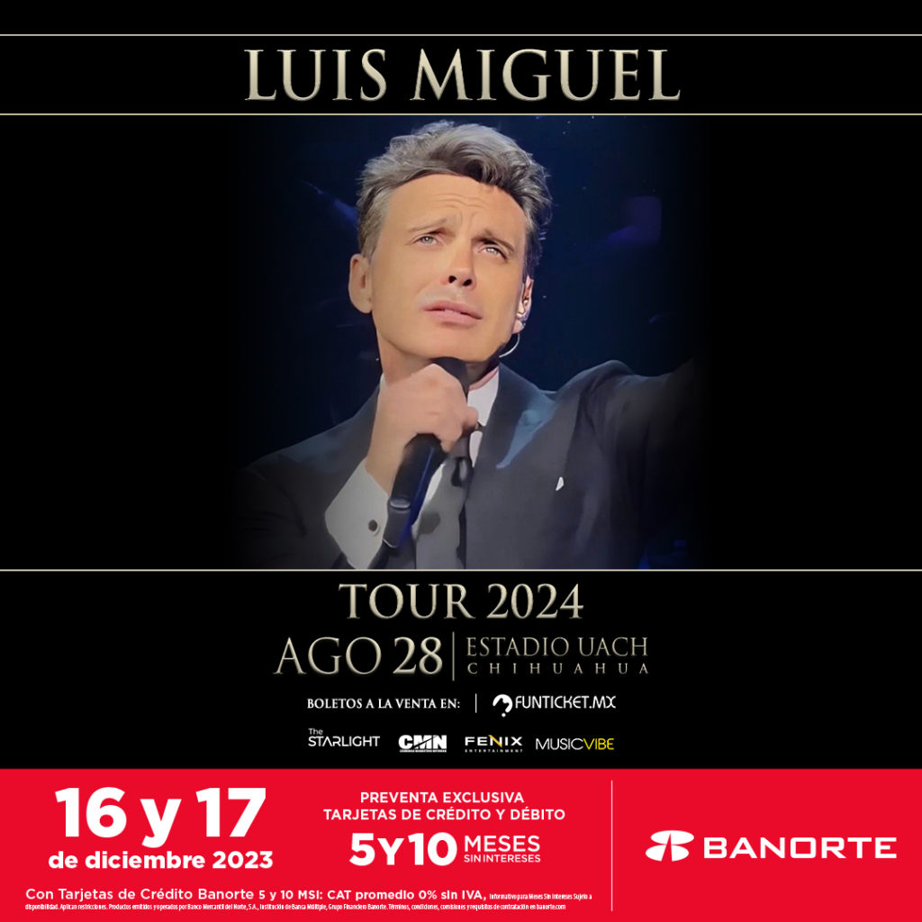 LUIS MIGUEL CONTINÚA HACIENDO HISTORIA CON EL ANUNCIO DEL TOUR 2024 EN MÉXICO