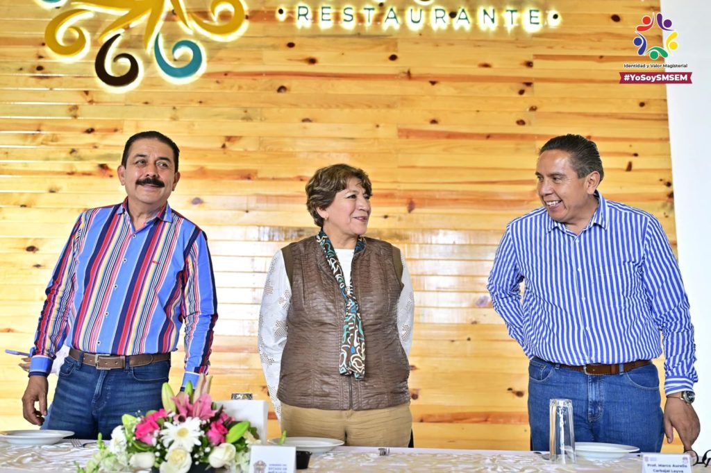 Inauguran Delfina Gómez y Marco Aurelio Carbajal Casa de Descanso de la Unidad Sindical SMSEM-Valle de Bravo