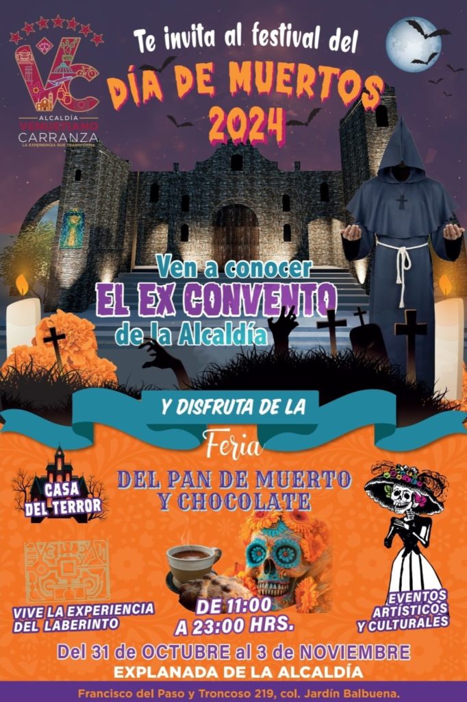 ANUNCIA EVELYN PARRA GRAN FESTIVAL DEL DÍA DE MUERTOS 2024 EN V. CARRANZA