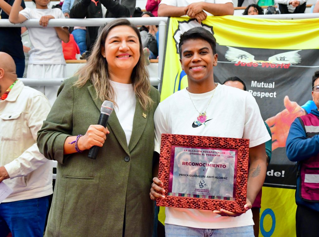 Medallista olímpica de Judo, Prisca Awiti visita Azcapotzalco