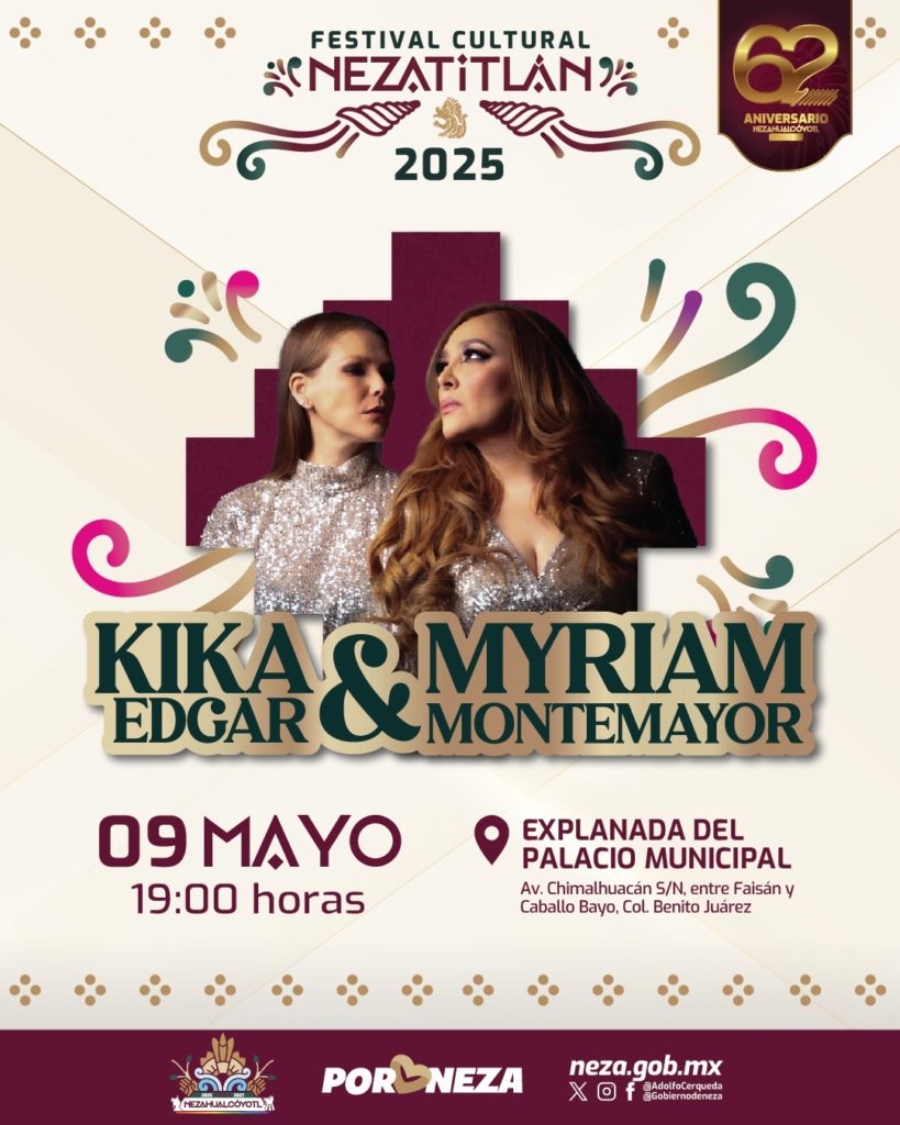 Nezahualcóyotl celebrará a las mamás con concierto de Kika Edgar y Myriam Montemayor