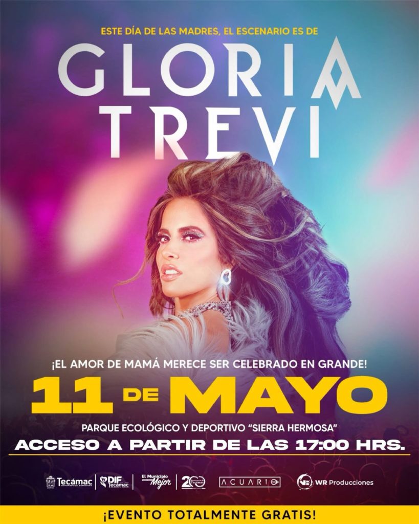 Tecámac Listo para el Gran Concierto de Gloria Trevi Este Domingo