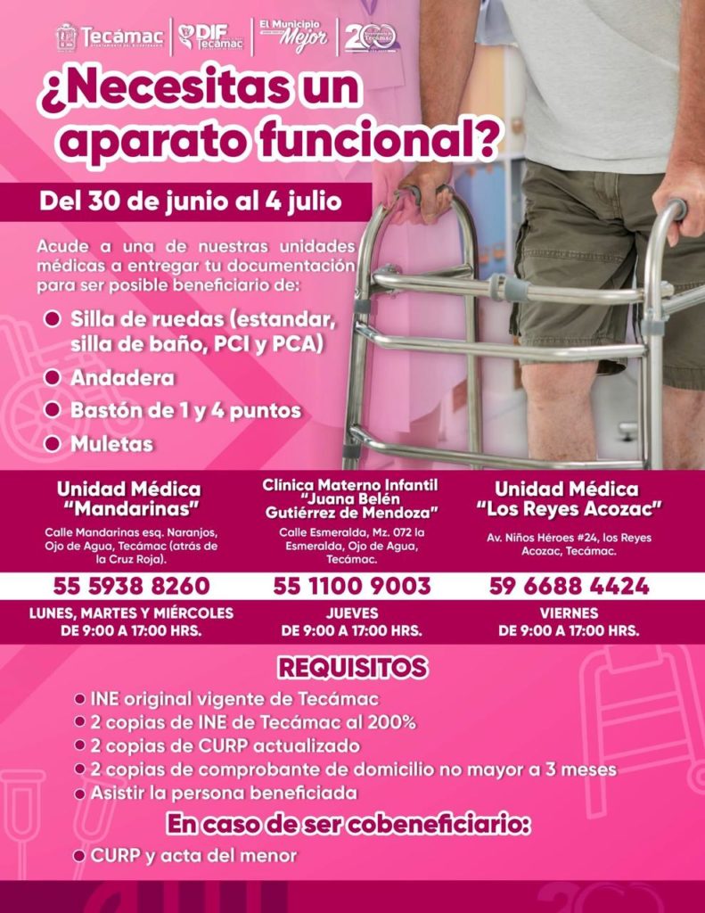 Entregará DIF Tecámac Aparatos Funcionales en Apoyo a los más Necesitados 
<br>