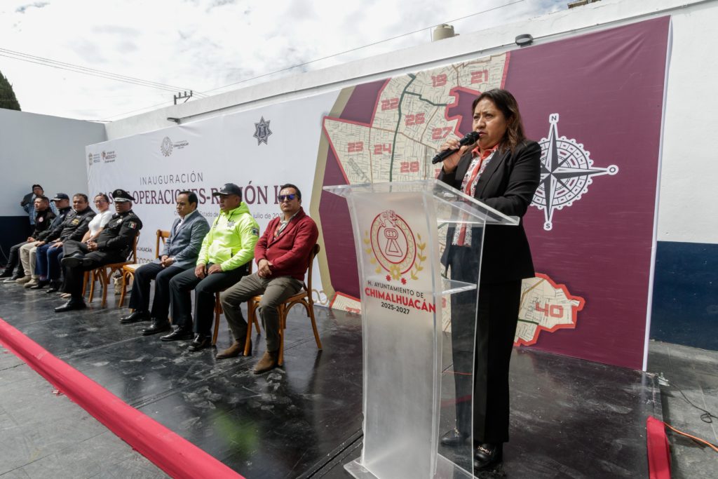 POLICÍA DE CHIMALHUACÁN INAUGURA BASE DE OPERACIONES, PRESIDENTA EXHORTA A CULTURA DE LA DENUNCIA