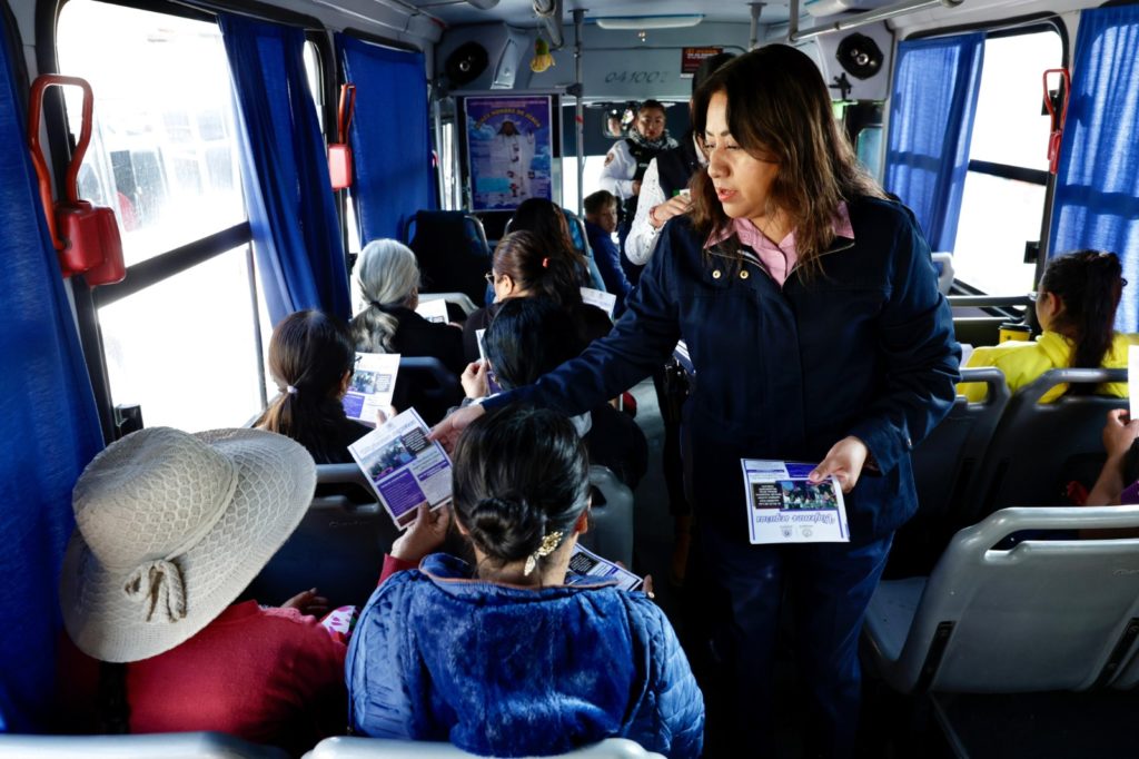 PRESIDENTA DE CHIMALHUACÁN SE SUMA A LA PREVENCIÓN DEL ACOSO EN EL TRANSPORTE PÚBLICO