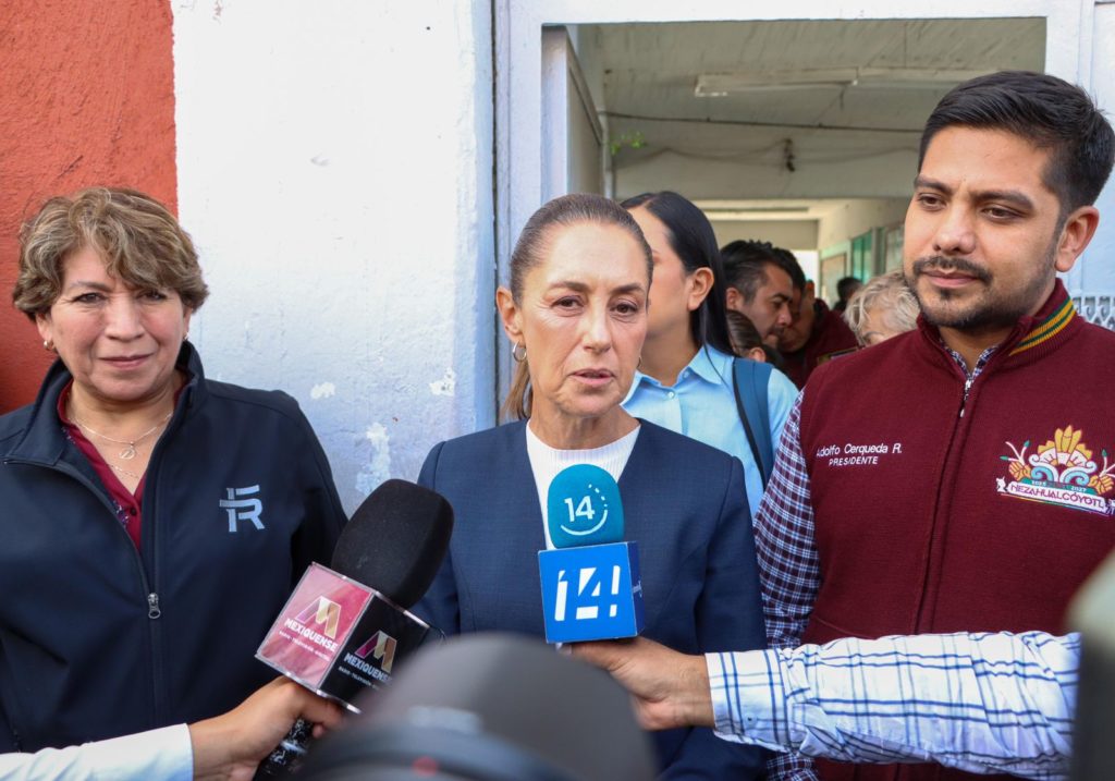 Presidenta Sheinbaum y Adolfo Cerqueda coordinan apoyos y obras preventivas tras inundaciones en Nezahualcóyotl