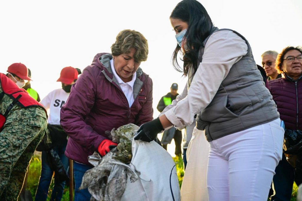 Encabeza Gobernadora Delfina Gómez jornada “Limpiemos Nuestro Edoméx”: recolectan tres toneladas de basura