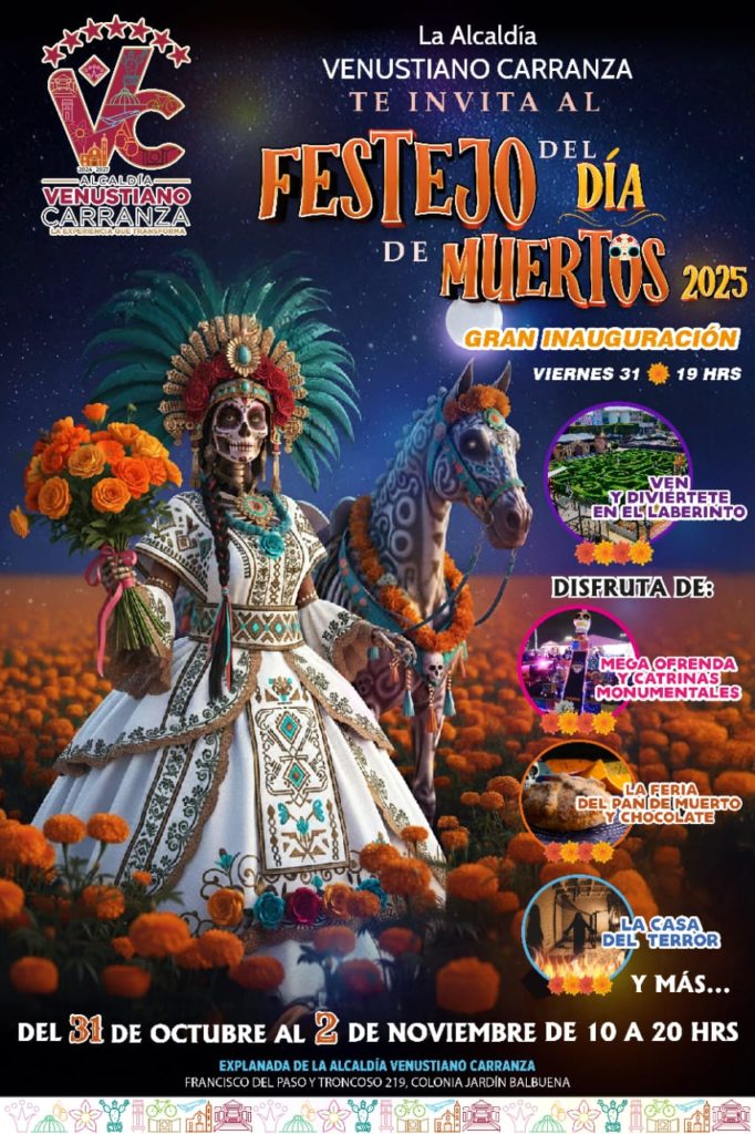 Invita V. Carranza a celebrar a lo grande el Día de Muertos 2025