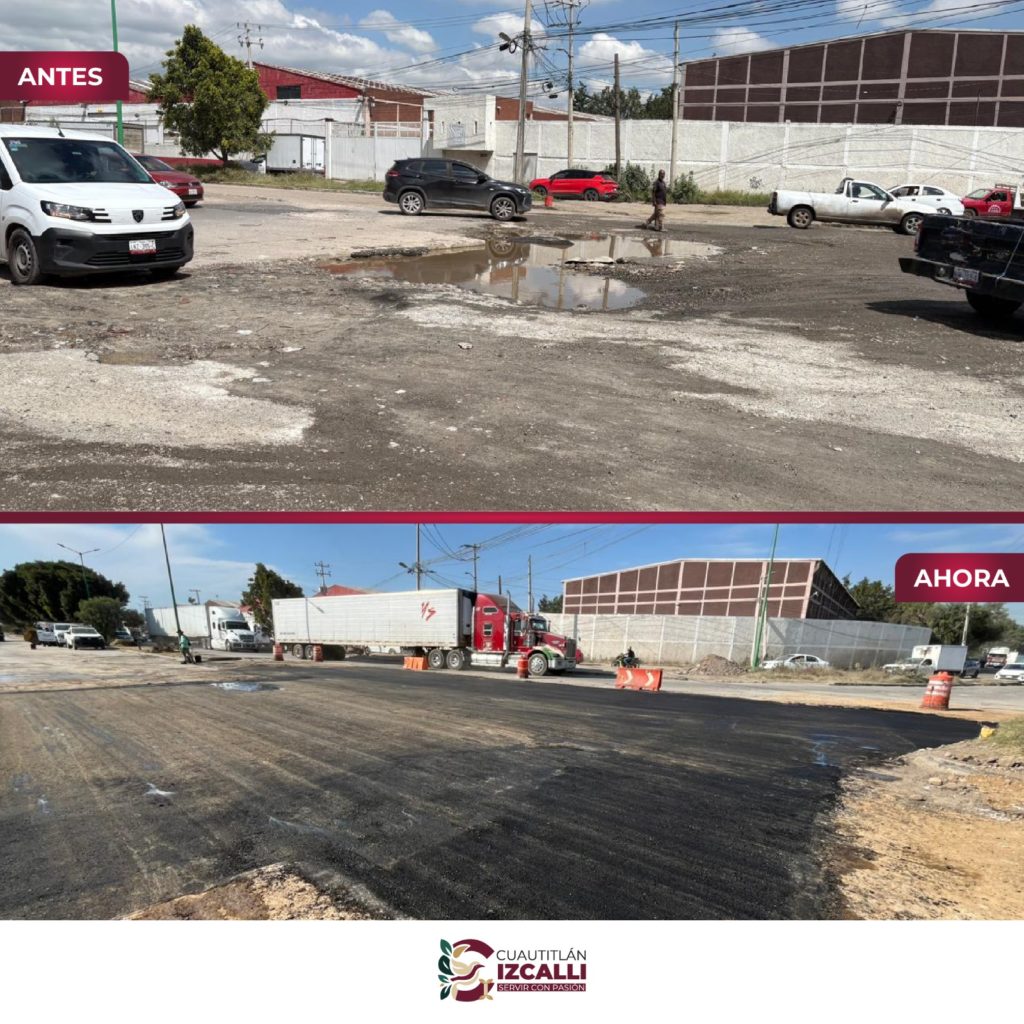 Gobierno de Cuautitlán Izcalli rehabilita 370 m2 de laAvenida Huehuetoca, en su entronque con la Avenida JesúsJiménez Gallardo