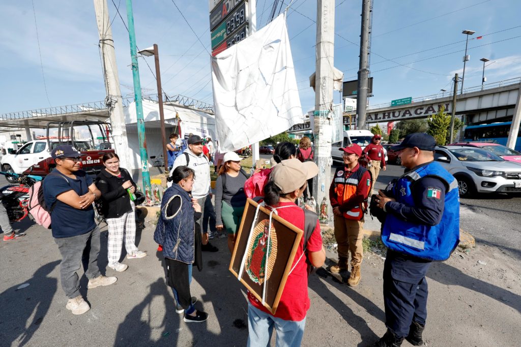 CHIMALHUACÁN REALIZA OPERATIVO PEREGRINO SEGURO RUMBO A LA BASÍLICA