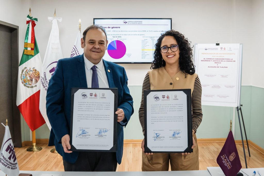 Alcaldía Tlalpan y Consejo Ciudadano firman acuerdo para fortalecer prevención del delito y atención a víctimas