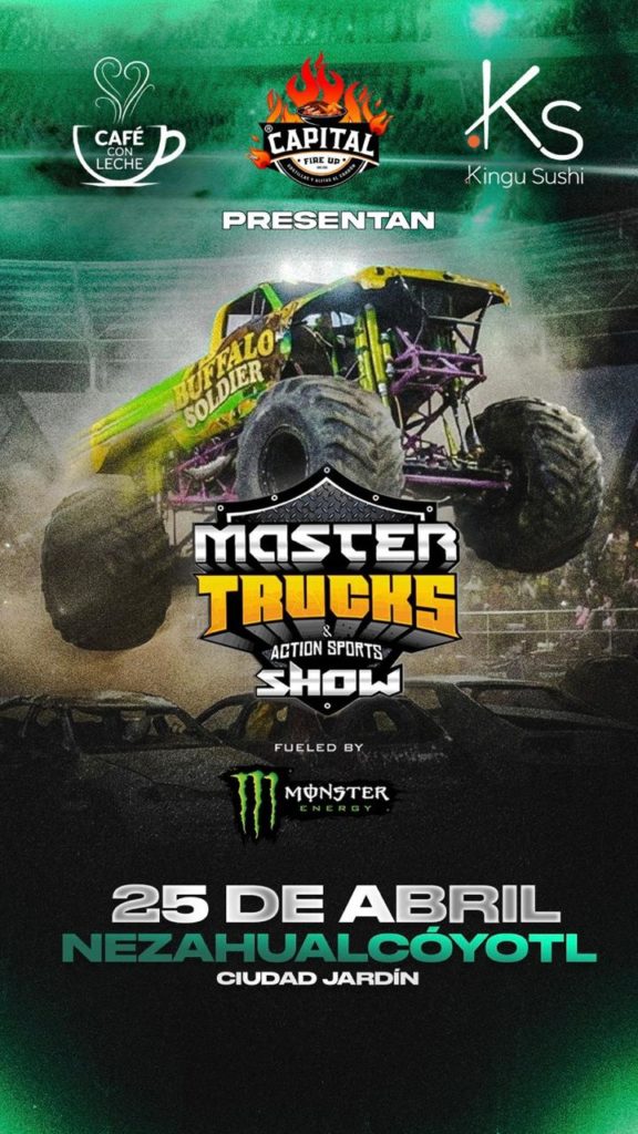 MASTER TRUCKS SHOW by Monster Energy llegará a Neza con adrenalina al máximo